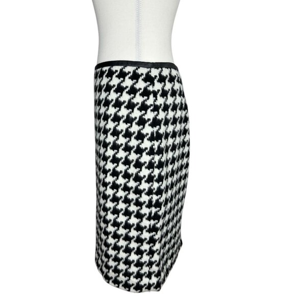 Talbots‎ Women's Black Houndstooth Wool Y2K Business Career Pencil Skirt 4P/W29 - Picture 4 of 14